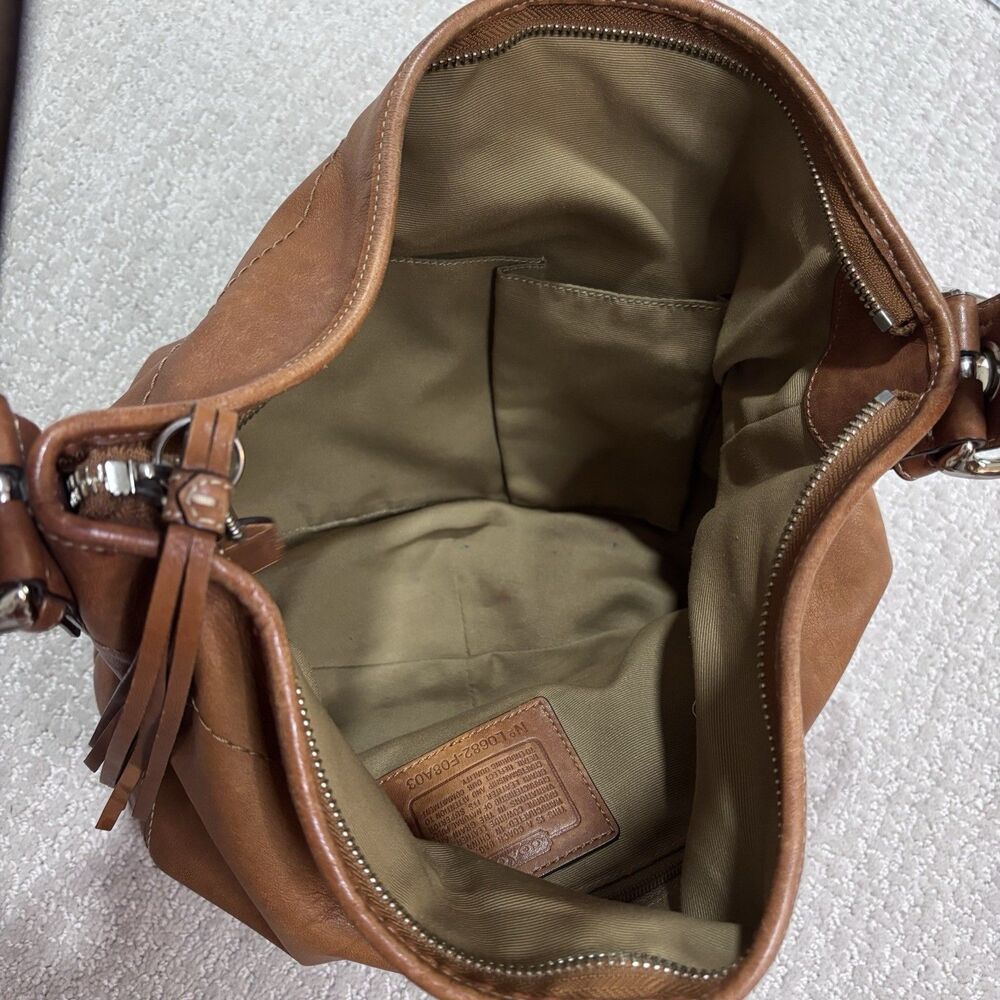 Vintage 2006 Coach Soho Hobo Brown Leather Shoulder Bag Purse Tassel F08A03 - Picture 13 of 13
